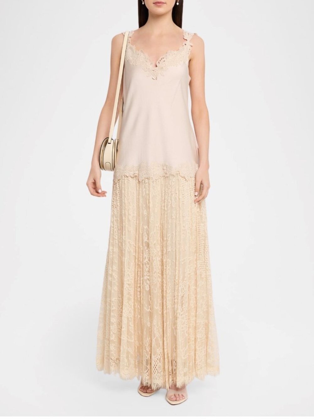 NWT Kobi Halperin Grazia Sleeveless Mixed Media Maxi Dress, Neiman Marcus Size M